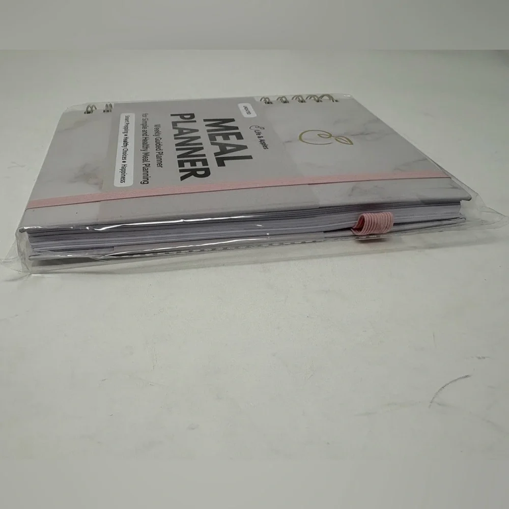 New Life & Apples The Meal Planner Weekly Guided Marble Cover Wellness Prep